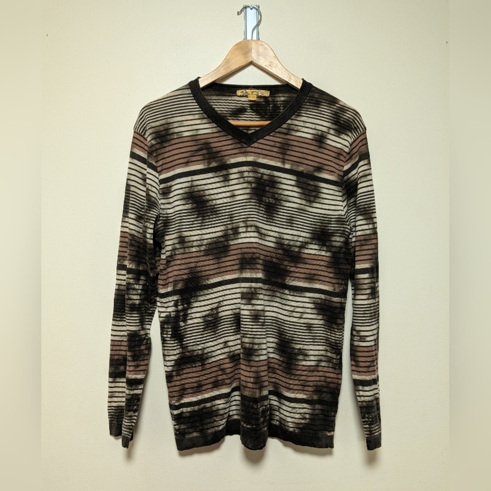 Mark Fairwhale Tie Dye Striped Long Sleeve Tee – Size L
